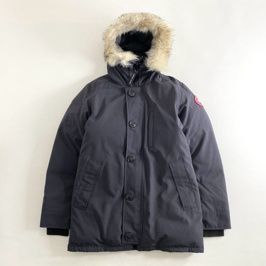 1h11 CANADAGOOSE カナダグース JASPER PARKA ジャスパーパーカ ダウンジャケット コヨーテファー アウター 3438JM R Mサイズ ダークネイビー