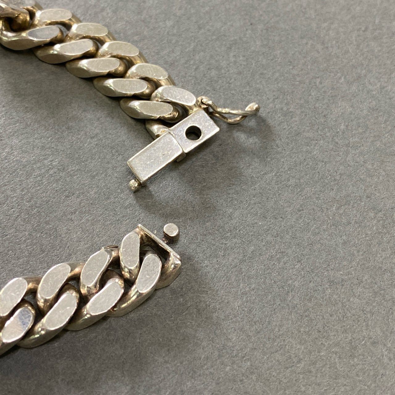 g8 VINTAGE 喜平チェーン ブレスレット アクセサリー サイドロック 47g 17.5cm シルバー SILVER925