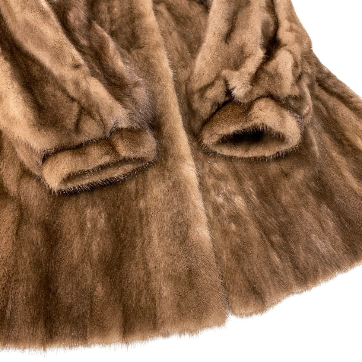 91h9MACK GARRY × SAGA MINK サガミンク パステルミンク ロングファーコート F 茶系 最高級本毛皮 Mink Fur Long Coatt18r