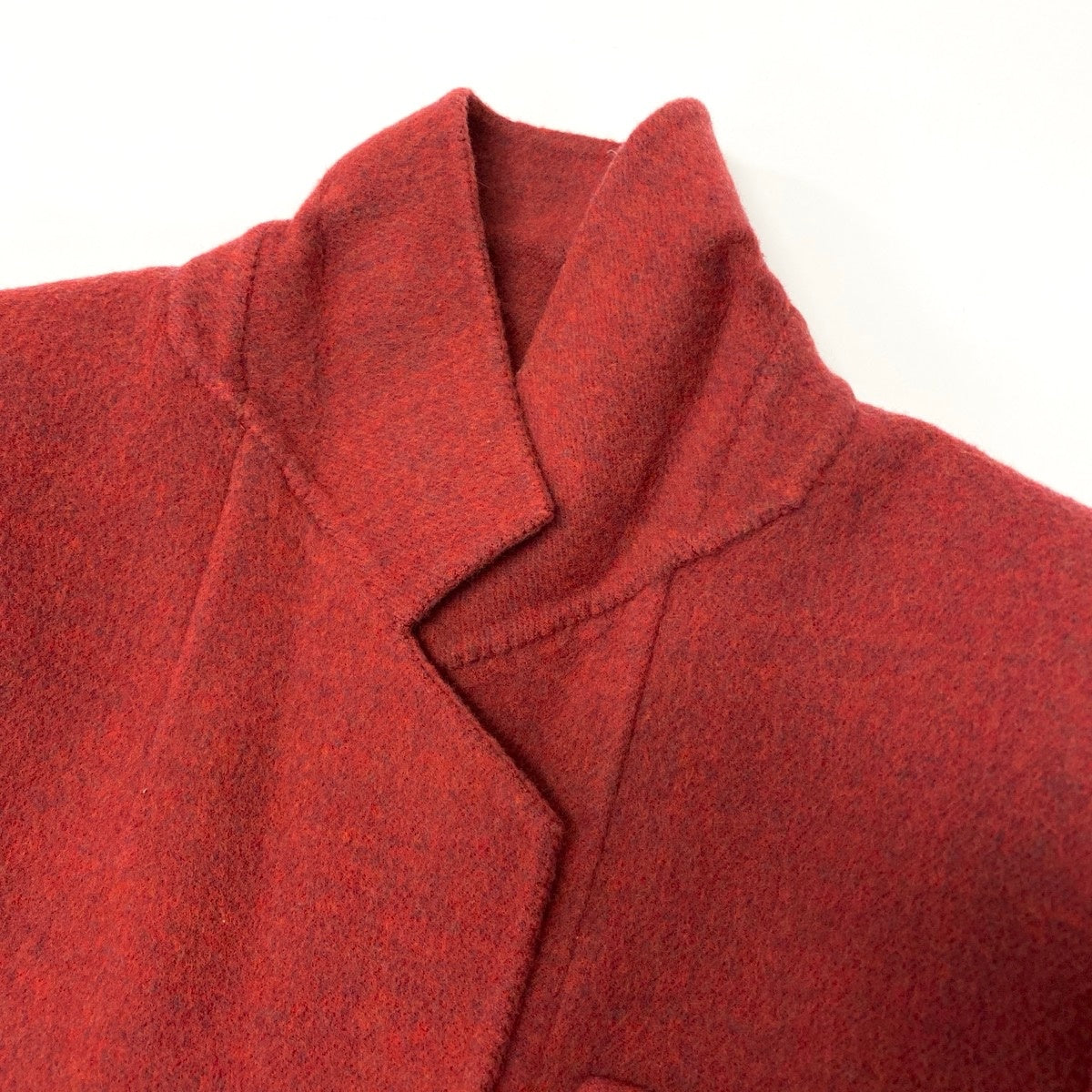 81e27 YVES SAINT LAURENT イヴサンローラン テーラードジャケット ウールジャケット サイズ34 レッド 羊毛100％ レディース 女性服u02t