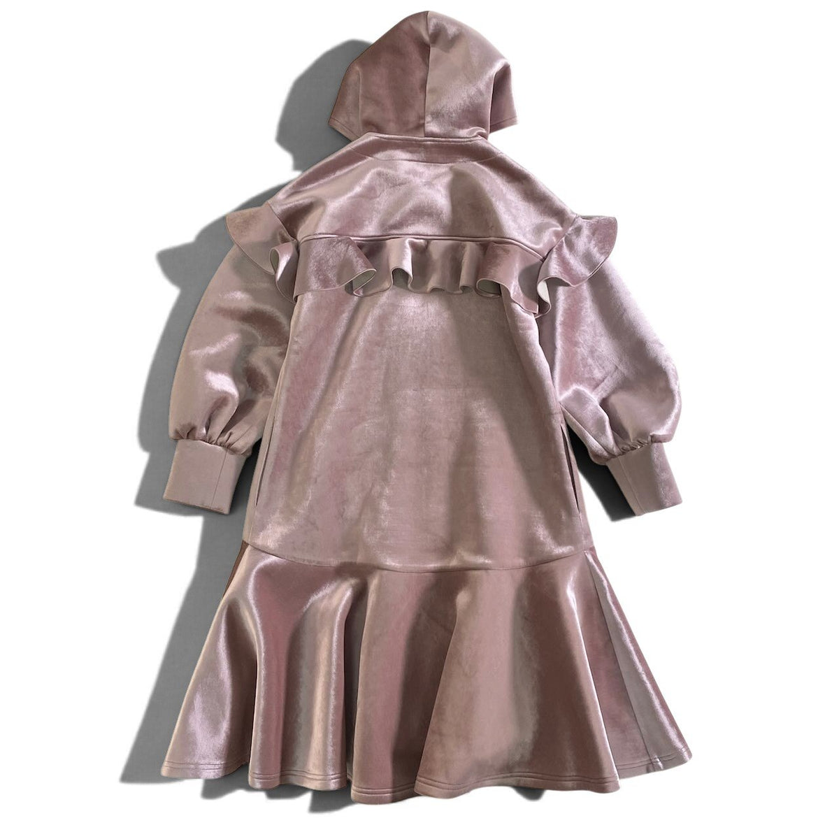 62j29 【極美品】 Rene ルネ 2024年 ベロア ボンディングワンピース パール装飾 36 ピンク レディースu02t