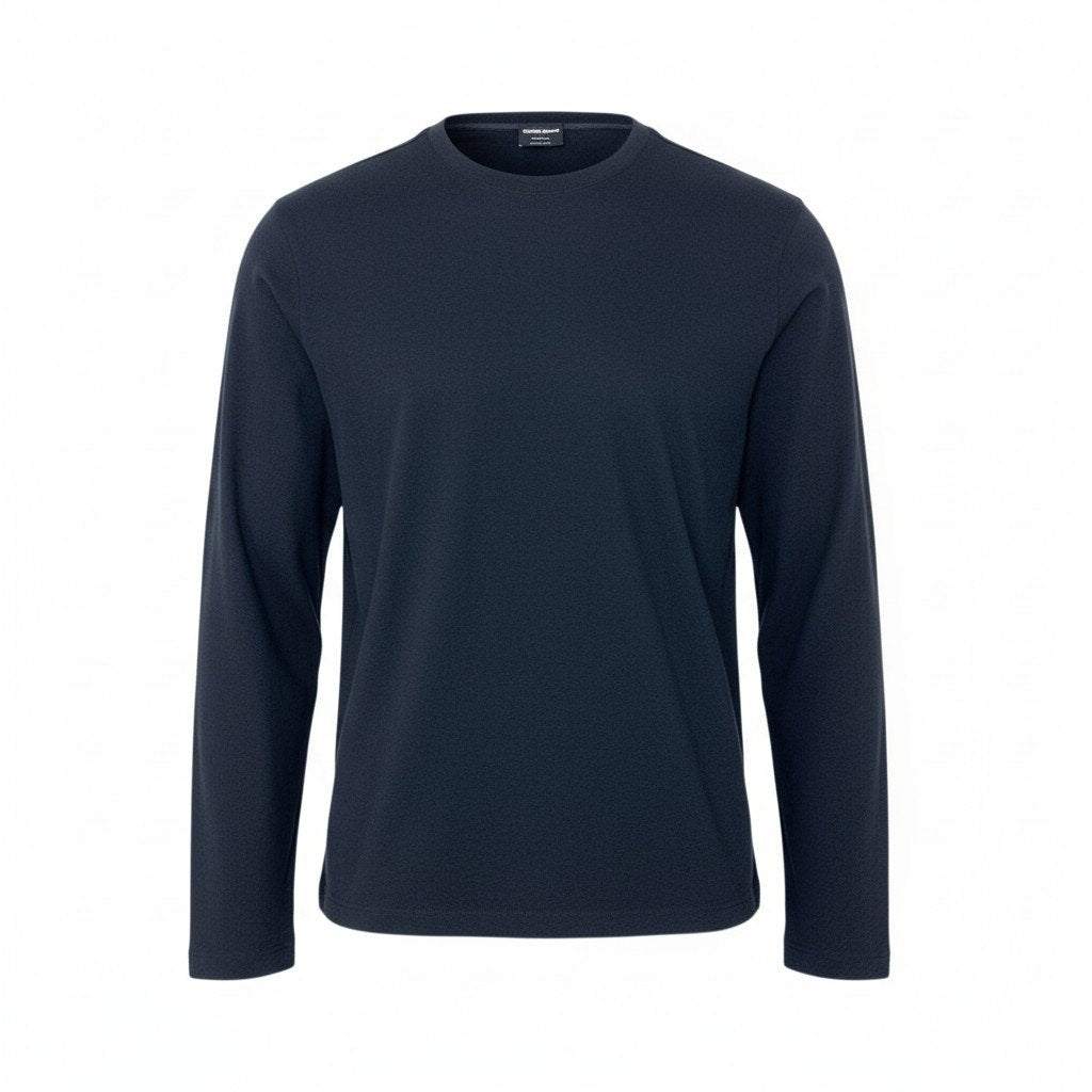 21L8 GIORGIO ARMANI ジョルジオアルマーニ 総カシミア ハイゲージ ニット セーター トップス クルーネック 52 ブラック系 カシミヤ100 メンズ 男性用u02t