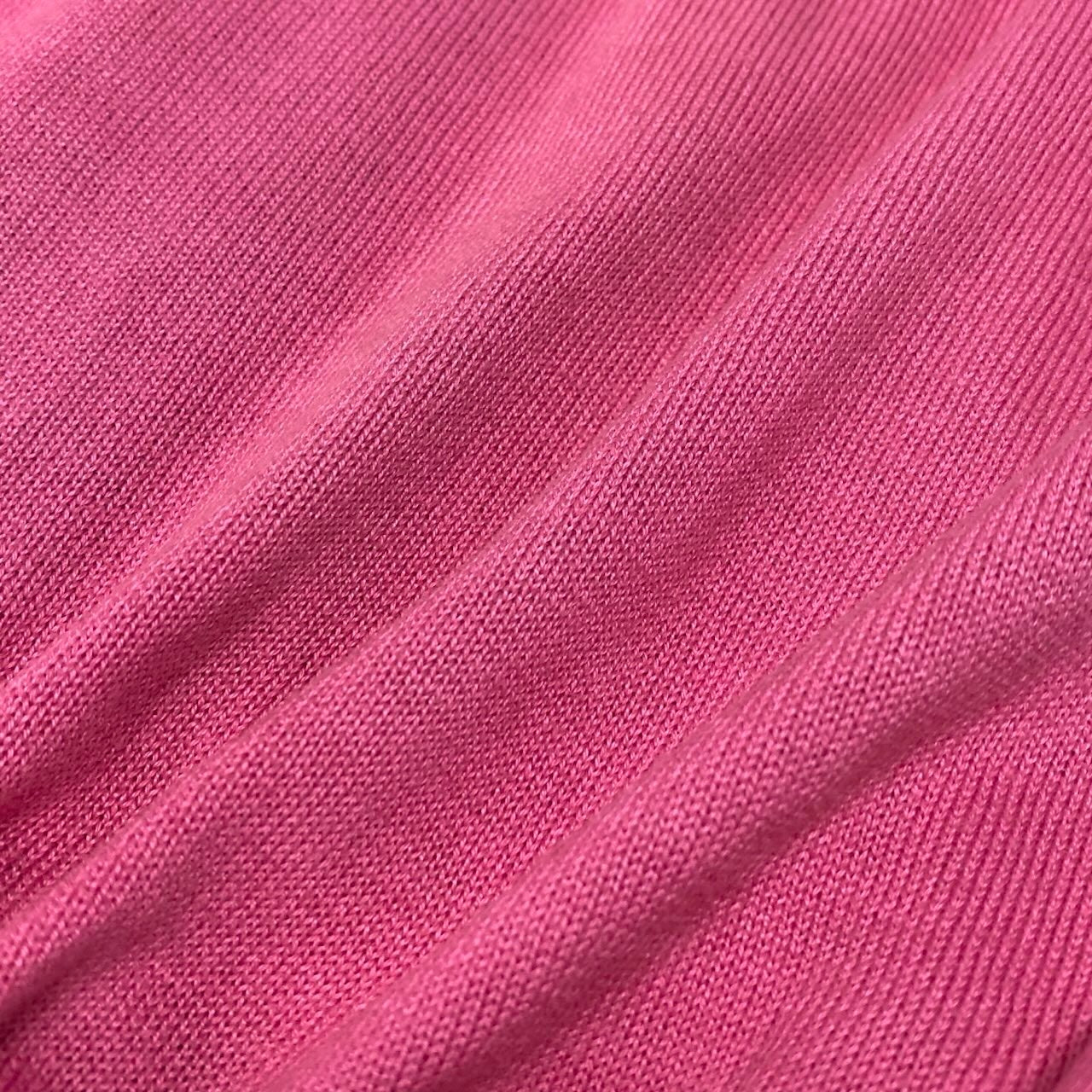 77h9 YVES SAINT LAURENT tricots イヴサンローラン ショートスリーブ ニットカーディガン バイカラー サイズM ピンク ブラック コットン100％ レディースu02t