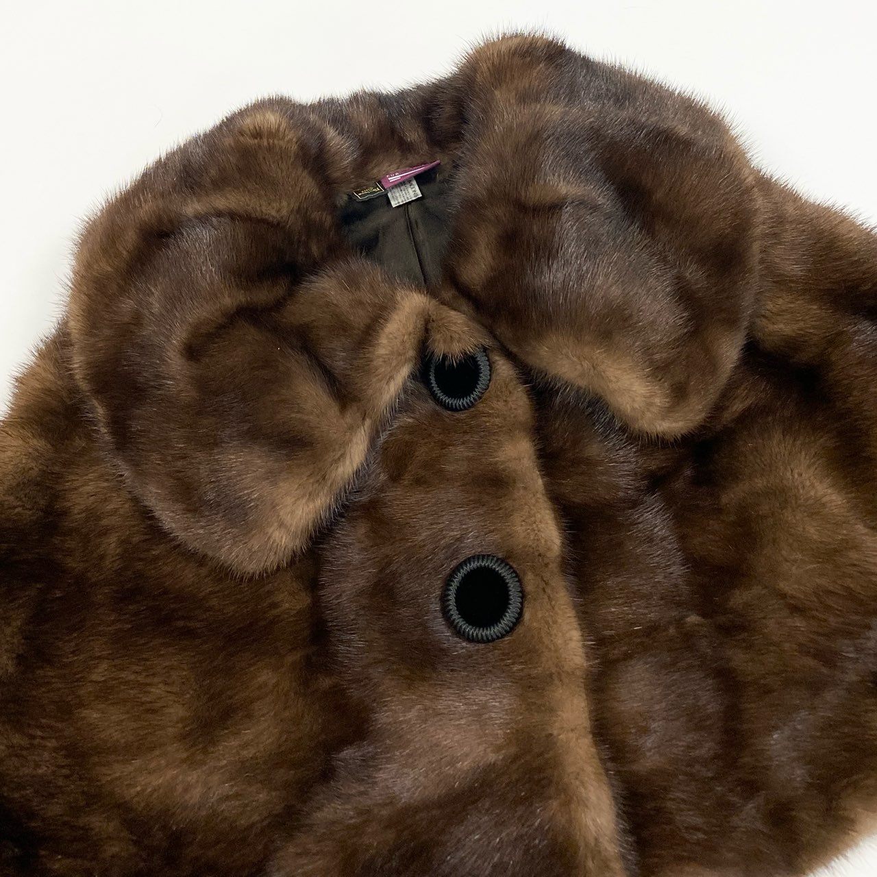 31a21 KOPENHAGEN FUR コペンハーゲン ファー デミバフミンク ポンチョ ケープ サイズF 茶系 最高級本毛皮 Mink Fur Capet18r