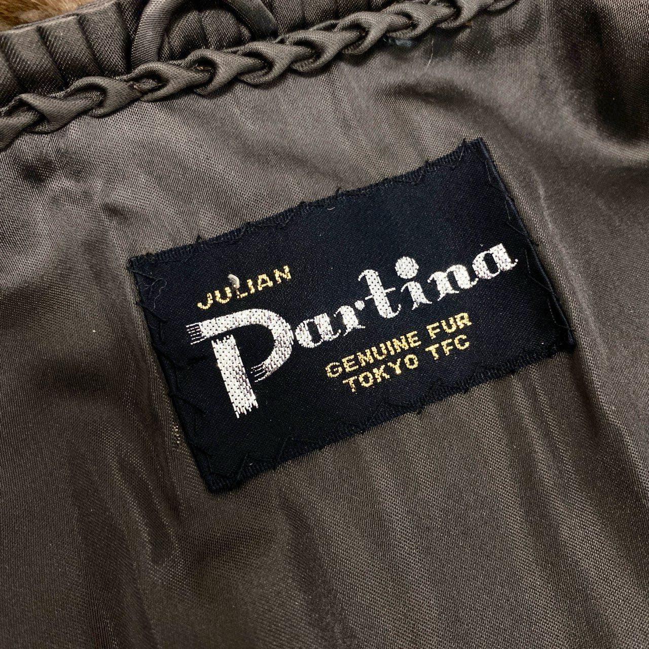 11j6 Partina パルティナ デミバフミンク ファーコート セミロング 11 M相当 ブラウン 本毛皮 MINK FUR 最高級毛皮t18r
