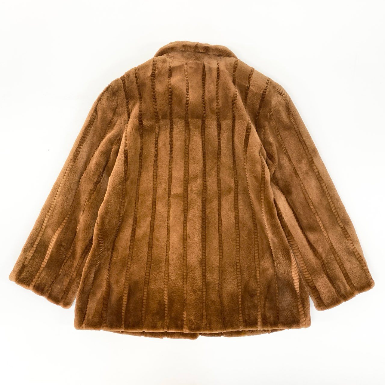 86j23 SAGA MINK サガミンク 銀サガ シェアードミンク ミンクコート 毛皮コート ジャケット サイズF ブラウン 染めミンクファー レディースu02t