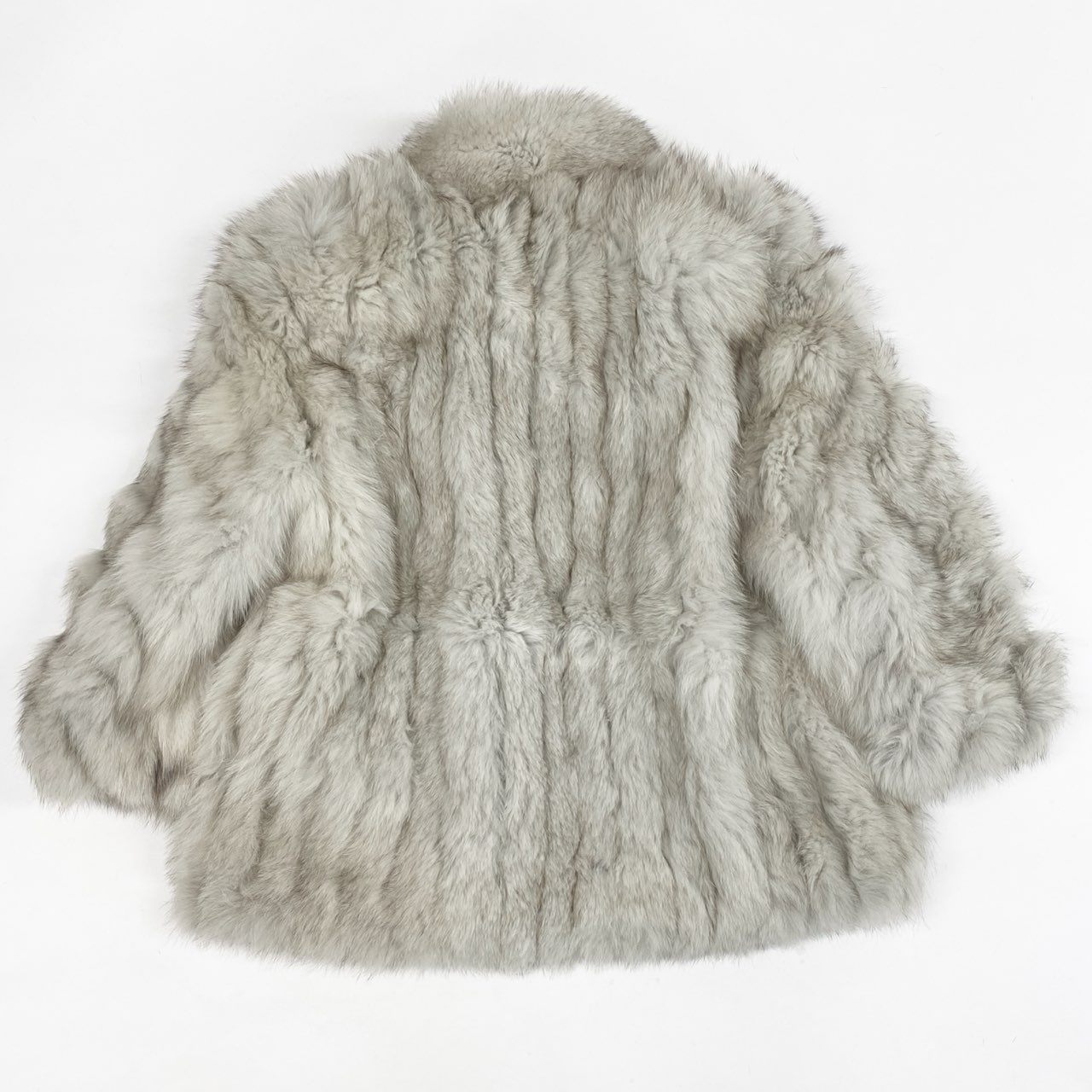 68L8 MACK GARRY SAGA FOX サガフォックス 銀サガ ブルーフォックス コート サイズF ホワイト 最高級本毛皮t18r