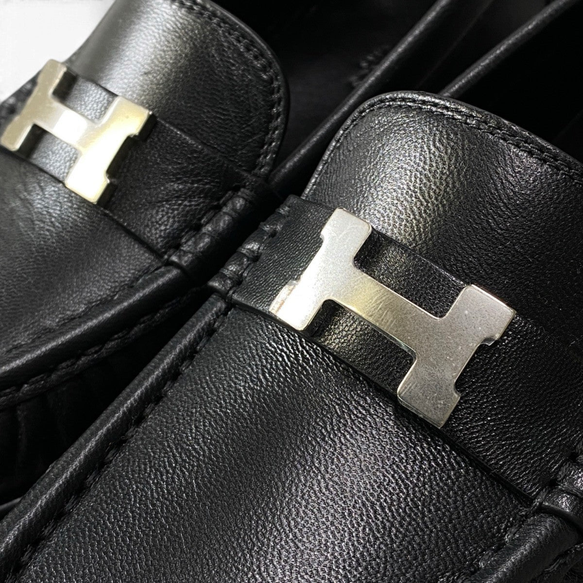 j4【未使用保管品】 Hermès エルメス モカシン ノヴァ 2026年モデル ローファー サイズ38 ブラック レザー レディースk02i
