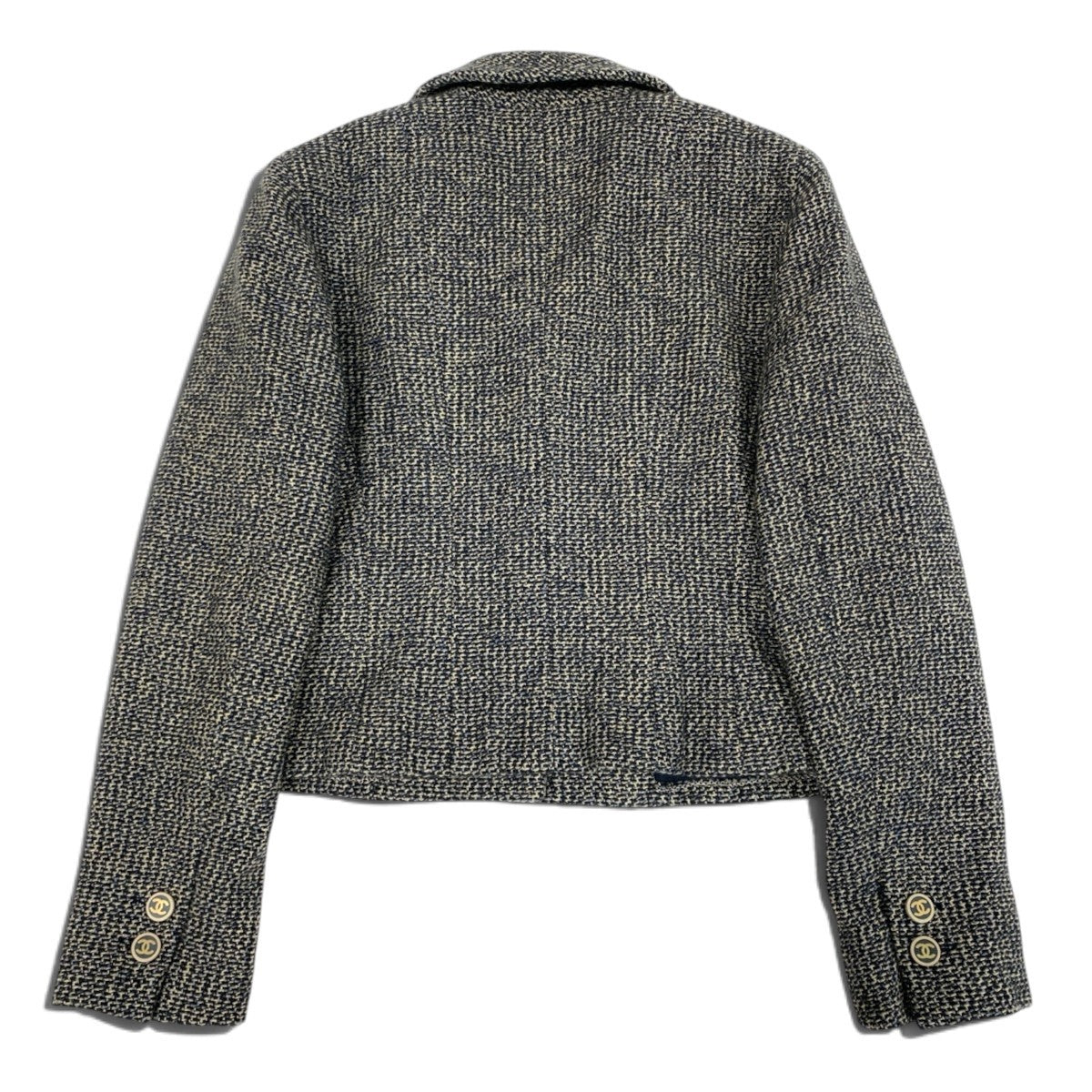 i22 CHANEL シャネル 01A ココマーク ショート丈 ツイードジャケット CC Cropped Tweed Jacket P18627 Size42t18r