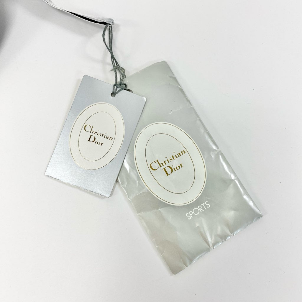 54l28【新品保管品】Christian Dior クリスチャンディオール Vintage ウールスカート タイトスカート ロゴ金具 Mサイズ ネイビー ウール100％ レディース 女性用o07t