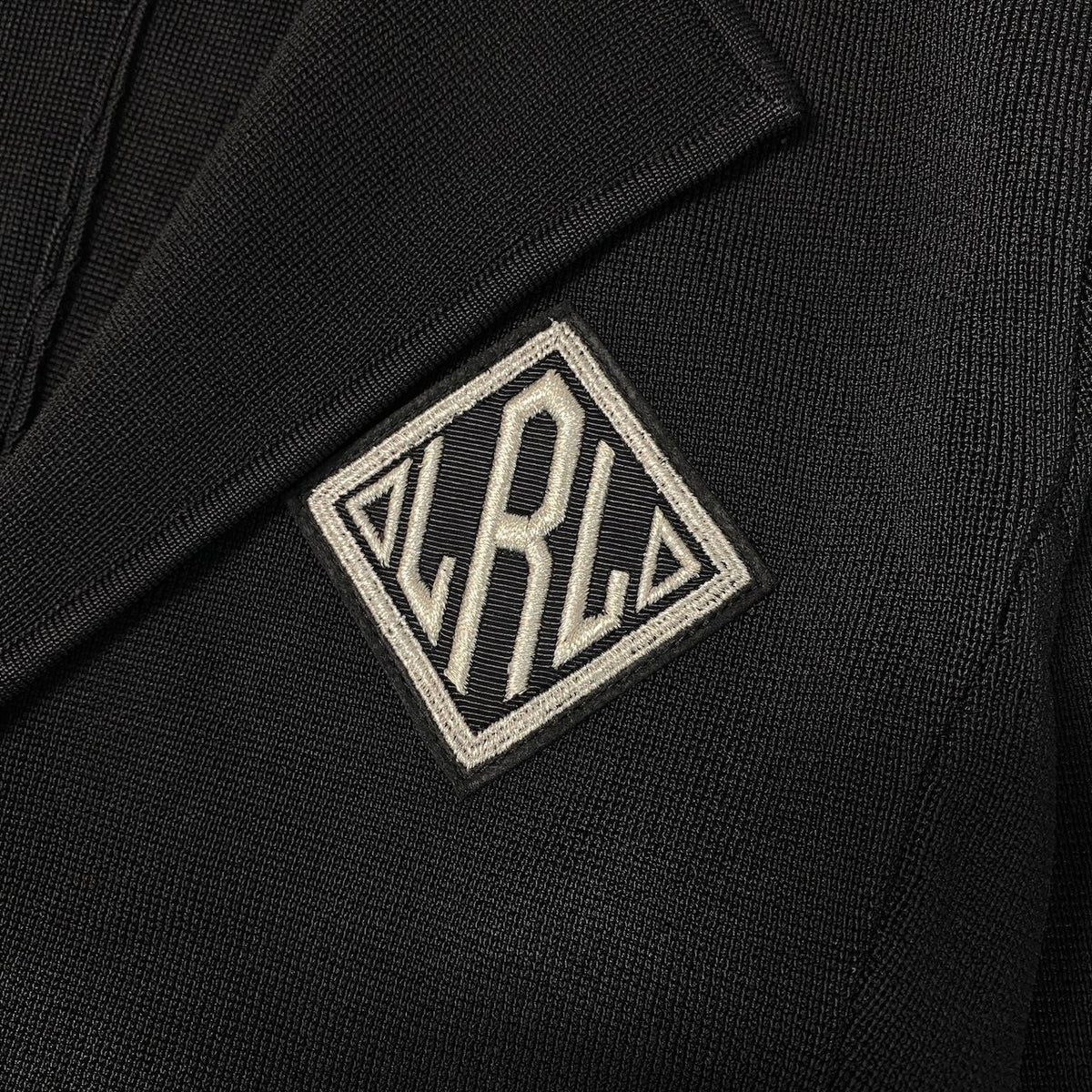90j27 【タグ付】 LAUREN RALPH LAUREN ローレンラルフローレン 24年 テーラードジャケット アンコンジャケット ロゴワッペン サイズM ブラック レディースo07t