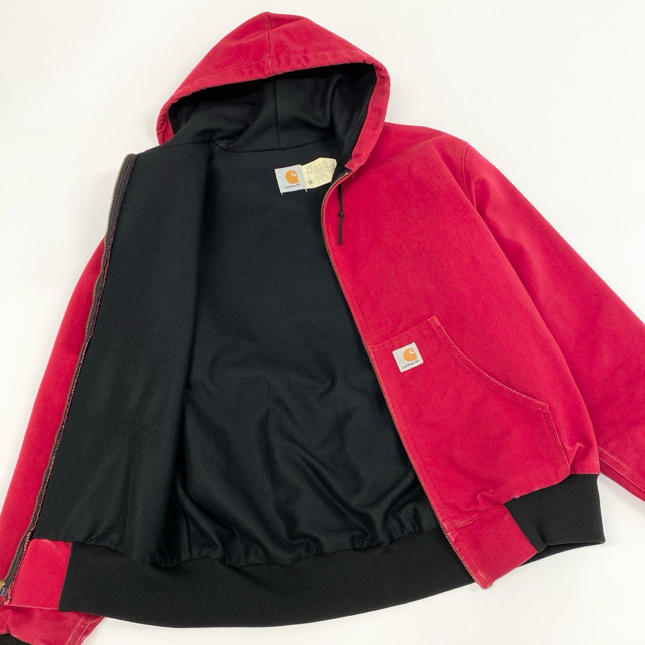 68g10 Carhartt カーハート Active Jacket アクティブジャケット ブルゾン JR100 L レッド コットン メンズ