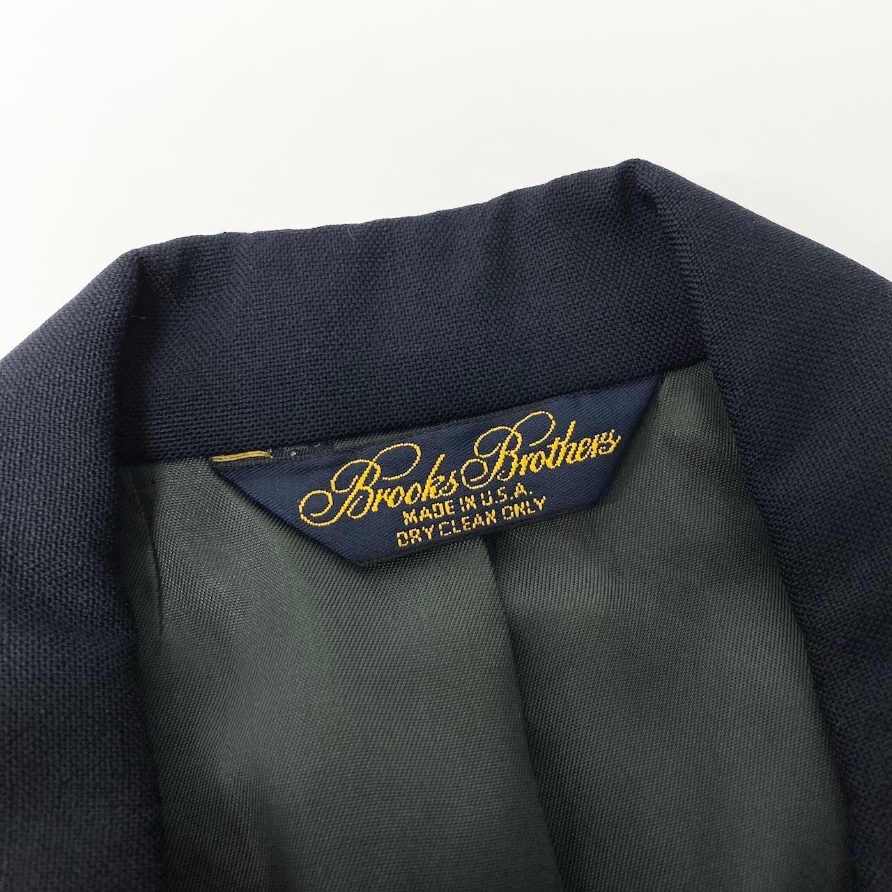 82c27 Brooks Brothers ブルックスブラザーズ テーラードジャケット 金ボタン 紺ブレ USA製 ウールジャケット メンズ 男性用 ブラック ウール100％u02t
