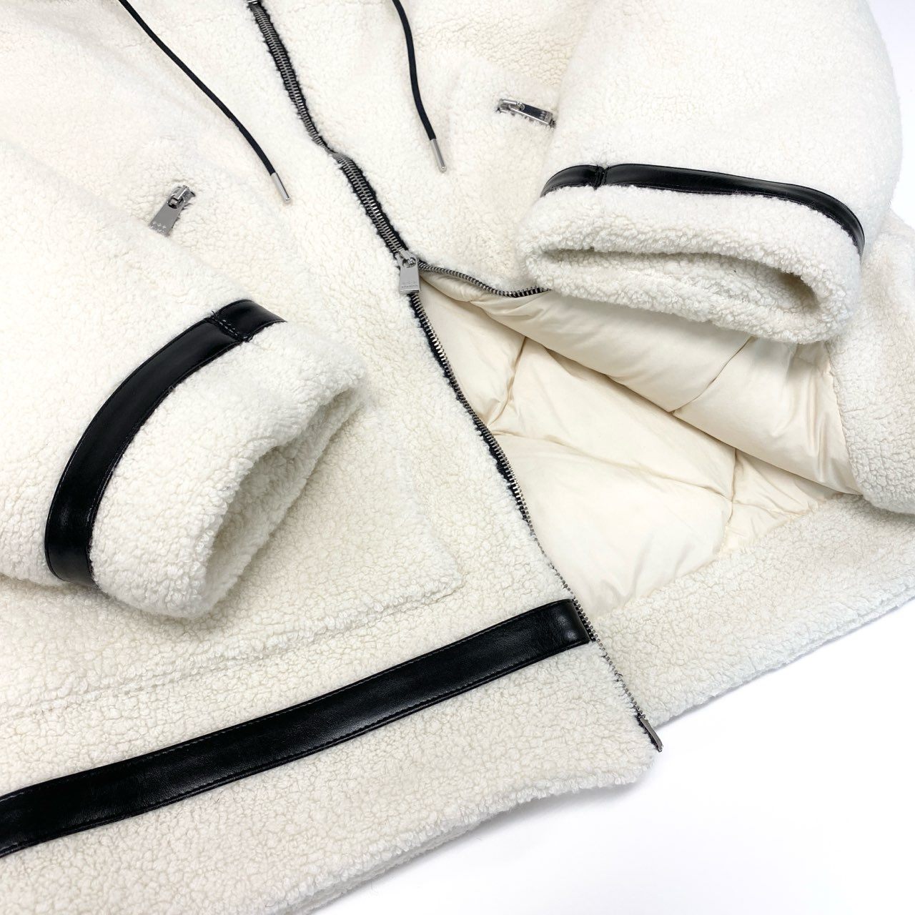 53Ⅼ2 【極備品】 TATRAS タトラス 25AW ROBOU ロボウ ボアフリースダウンジャケット ボアブルゾン  サイズ03 ホワイト メンズ 男性用 アウターk02i