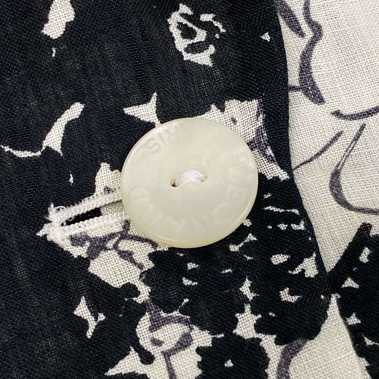 4b4 LEONARD レオナール スカートセットアップ ジャケット タイトスカート 花柄 9ARサイズ ホワイト ブラック リネン100％ レディース 女性用o07t