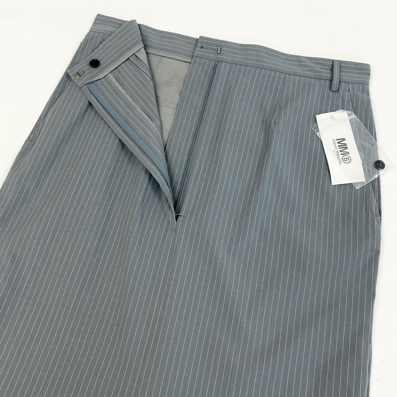 b23 【未使用タグ付き】定価8.3万円 MM6 エムエムシックス メゾンマルジェラ 2022年 スカート型 サルエルパンツ サイズ40 グレー レディース ボトムk02i