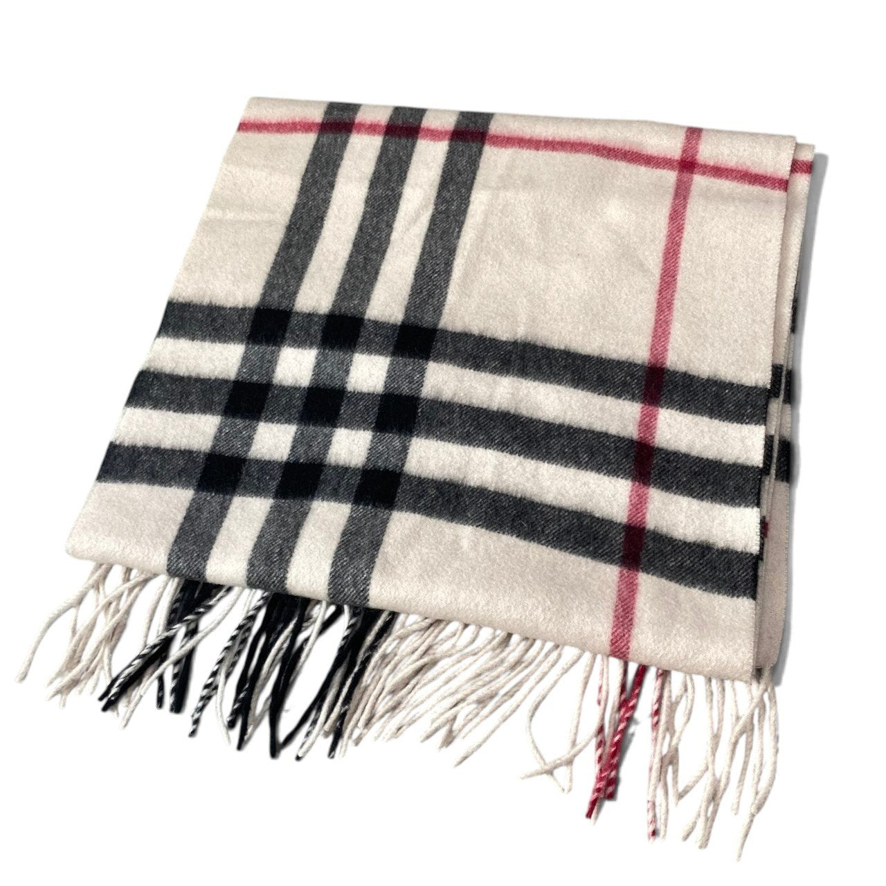 h20 BURBERRY バーバリー カシミヤ100％ チェックマフラー Check Cashmere Scarf beige スカーフ スコットランド製t18r