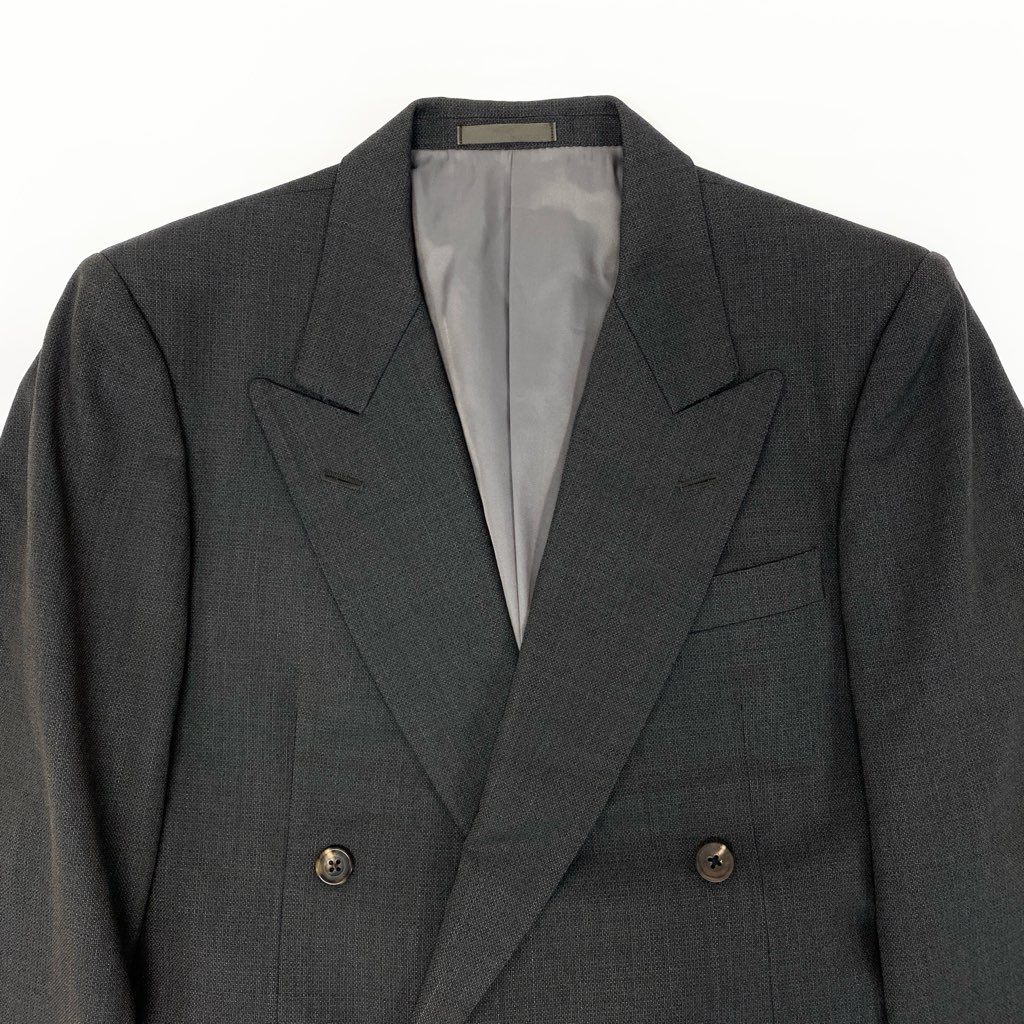 54l28 Burberrys バーバリーズ スーツセットアップ テーラードジャケット スラックスパンツ 94-84-165 AB4 ダークグレー ウール100％ メンズ 男性用o07t