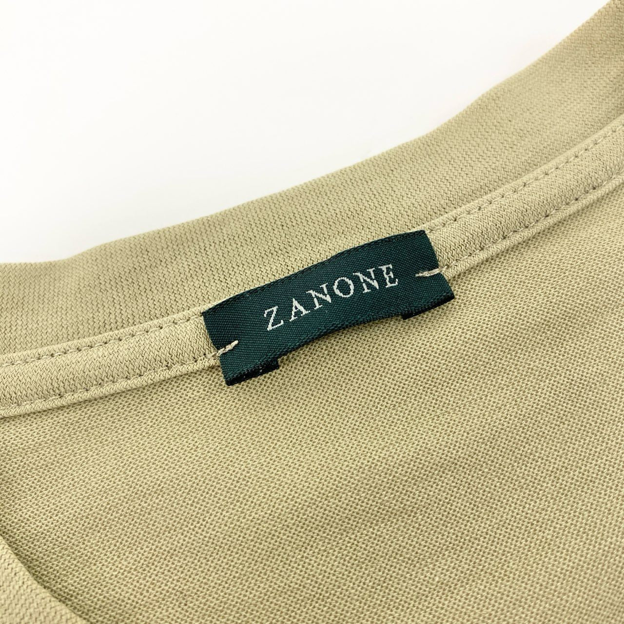 34i18 ZANONE ザノーネ icecotton 半袖Tシャツ カットソー トップス サイズ48 ライトベージュ コットン メンズu02t