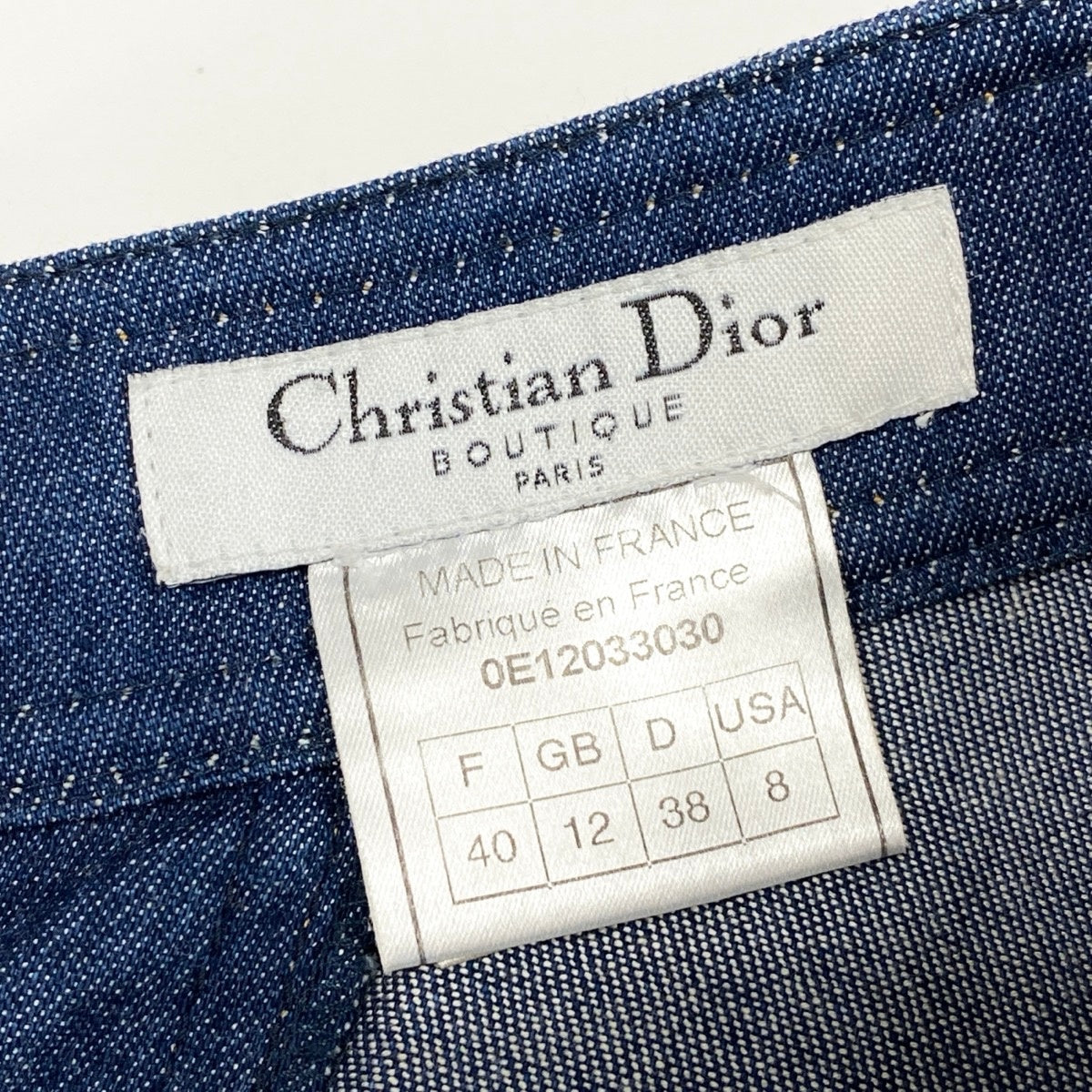 Eh10 《美品》 Christian Dior クリスチャンディオール 2000年 ジョンガリアーノ アシンメトリー デニムスカート 40 インディゴブルーu02t