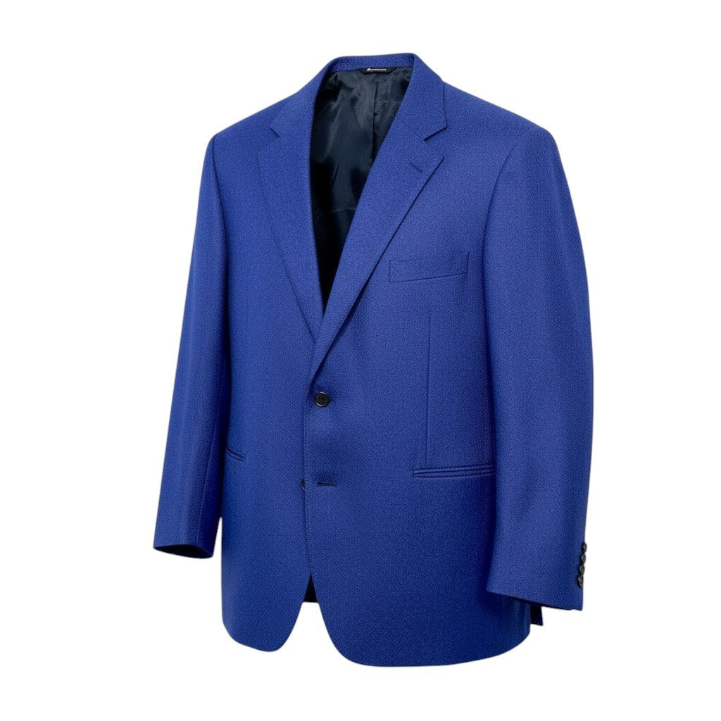67i14 《美品》 Aquascutum アクアスキュータム テーラードジャケット 総カシミヤ 大きいサイズ フォーマル 日本製  114 4L ブルー メンズ 男性用u02t