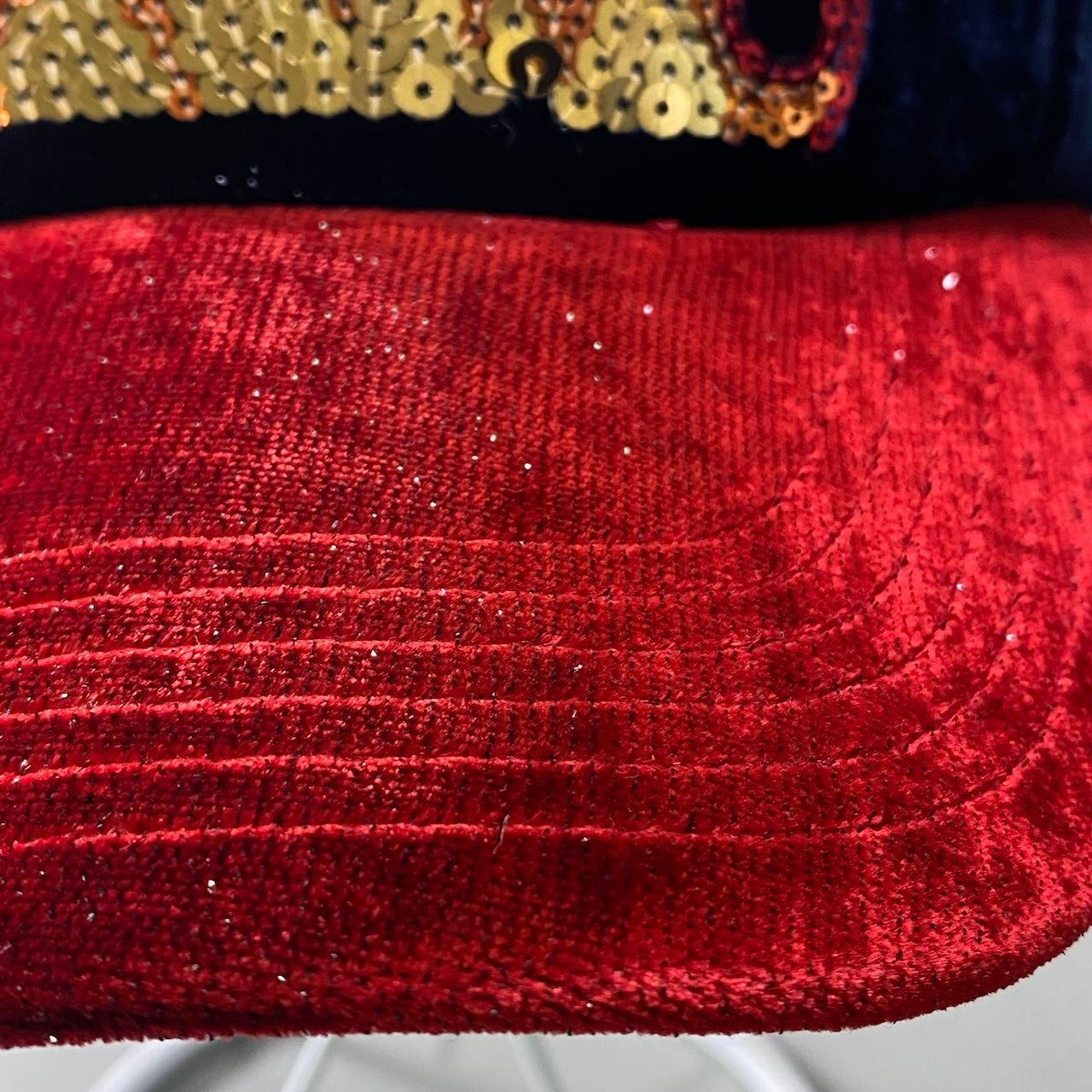 licien pellat-finet ルシアンペラフィネ スパンコールファイアー ラメキャップ Sequin Fire Glitter Cap F レッド ネイビー 帽子