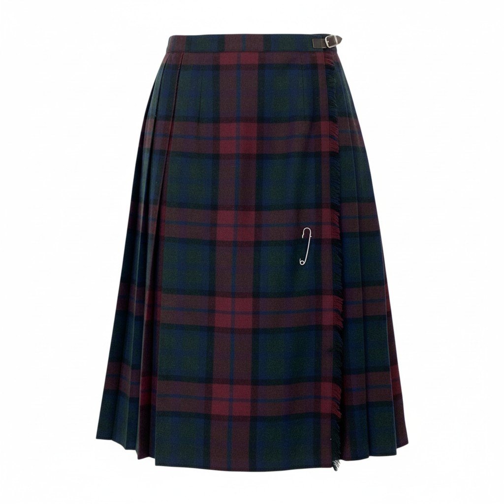 23L8 O’NEIL OF DUBLIN オニールオブダブリン 定番 チェック柄 巻きスカート ロングスカート クリップ付き 12 レッド グリーン レディース 女性用u02t