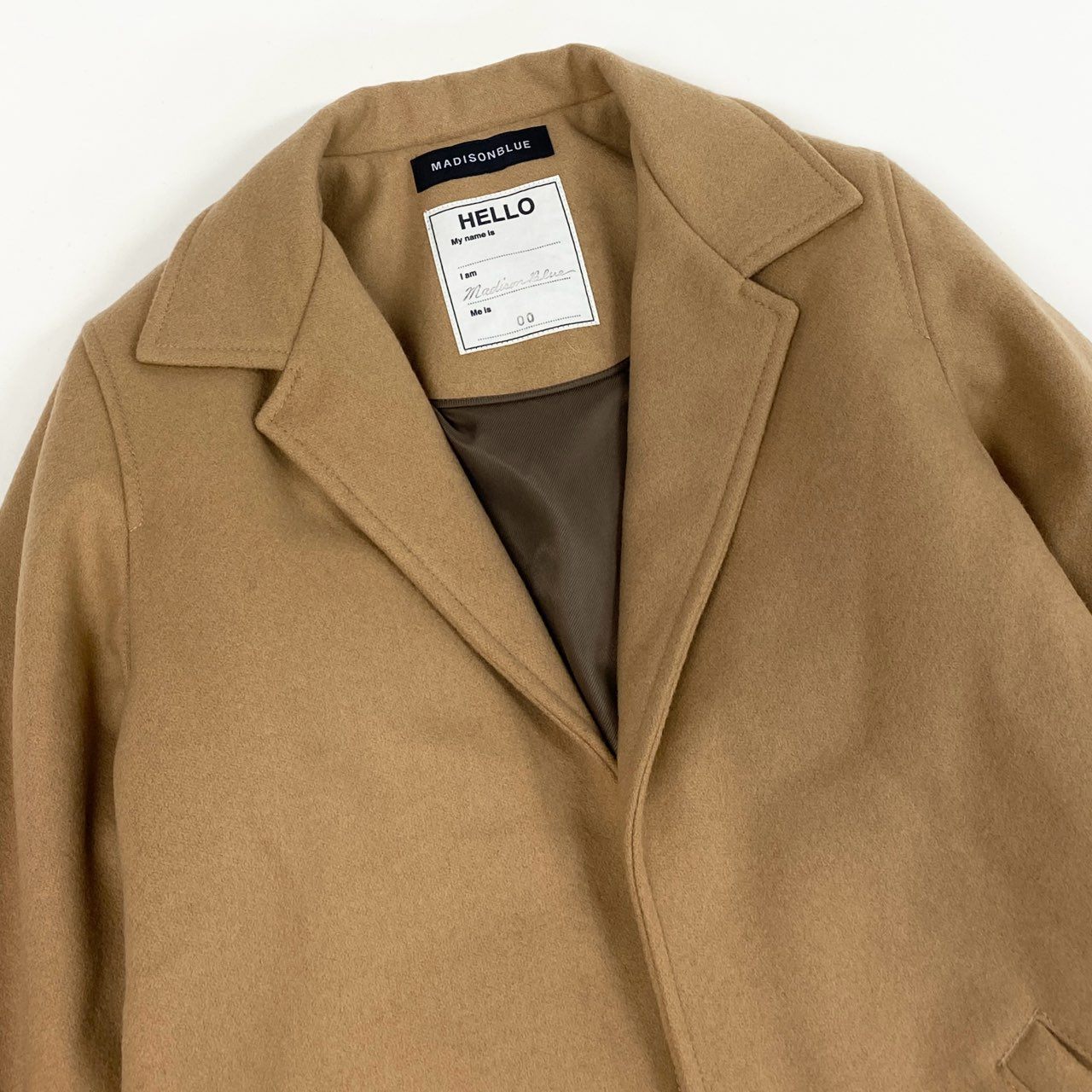 24l15《美品》 MADISON BLUE マディソンブルー 2024AW メルトンウール コーチジャケット ブルゾン アウター 00 キャメルブラウン ウールナイロン レディース 女性用u02t