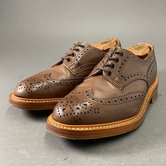 2f2 Tricker’s トリッカーズ BOURTON バートン ウィングチップ ブローグシューズ 7 1/2 ブラウン レザー イングランド製