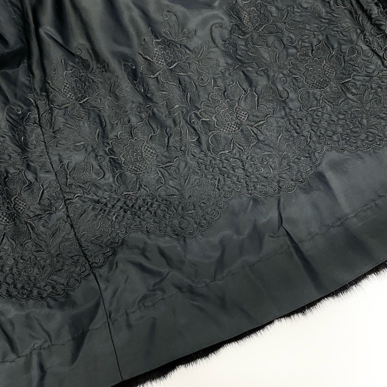 11a27 ダークミンク ロングコート サイズF ブラック 本毛皮 Dark Mink Fur Long Coatt18r