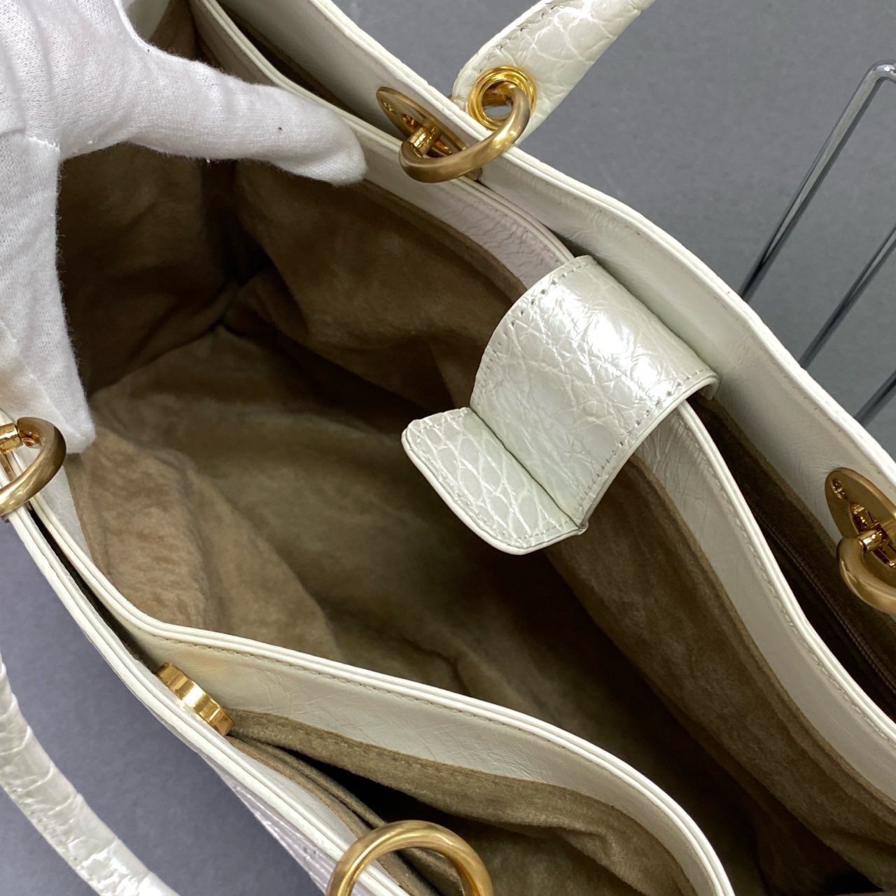 De18 JRA認定☆ SANPO サンポー クロコダイルレザー センター取り