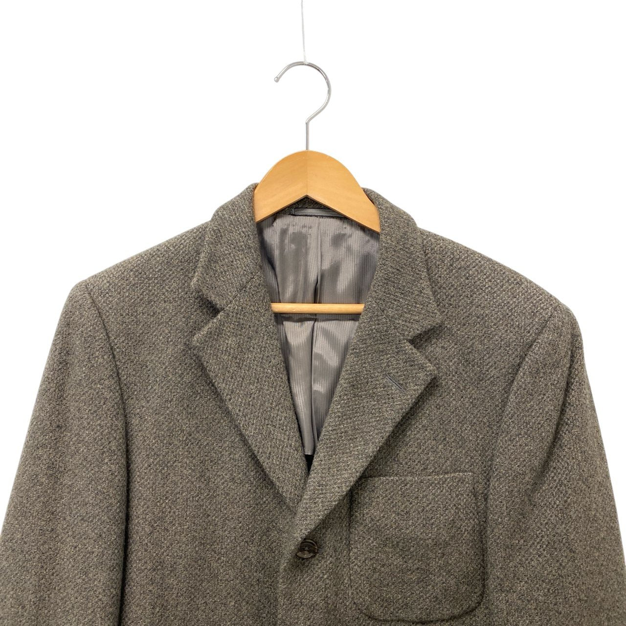 12b19 Ermenegildo Zegna エルメネジルドゼニア CASHMERE COMFORT テーラードジャケット 46 グレー系 カシミヤ100％ メンズu02t