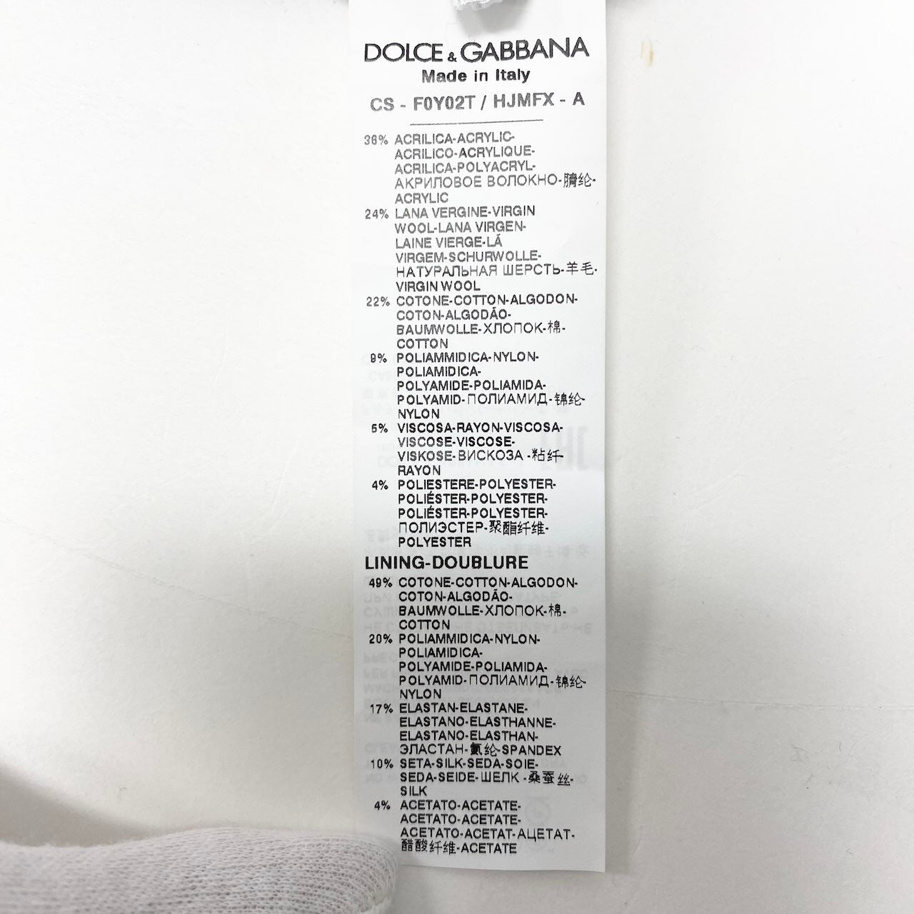 86e1 DOLCE&GABBANA ドルチェアンドガッバーナ ノーカラー ツイードコート ロングコート  イタリア製 サイズ38 グレー系 レディース 女性服u02t