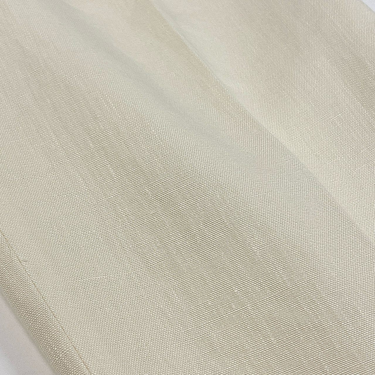 82f24 IGARASHI TROUSERS 五十嵐トラウザーズ 2タック リネン スラックスパンツ ボトムス ビジネス◎ アジャスター◎ 日本製 アイボリー 麻00％