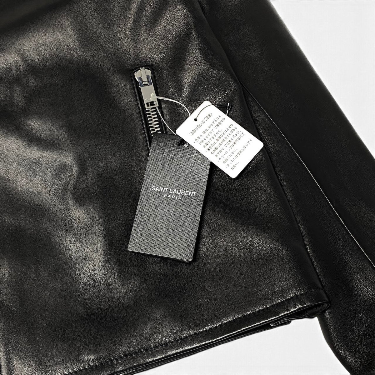 j29 《タグ付》 SAINT LAURENT サンローラン キースレザージャケット Keith Leather Jacket 362239 50 ブラックt18r