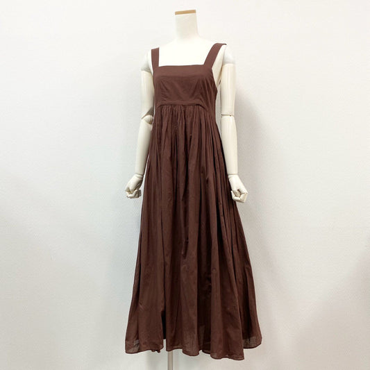 53j17 MARIHA マリハ シンデレラのドレス ノースリーブ ロングワンピース スクエアネック Cacao ブラウン レディース 女性用 3211244017 36 コットンu02t