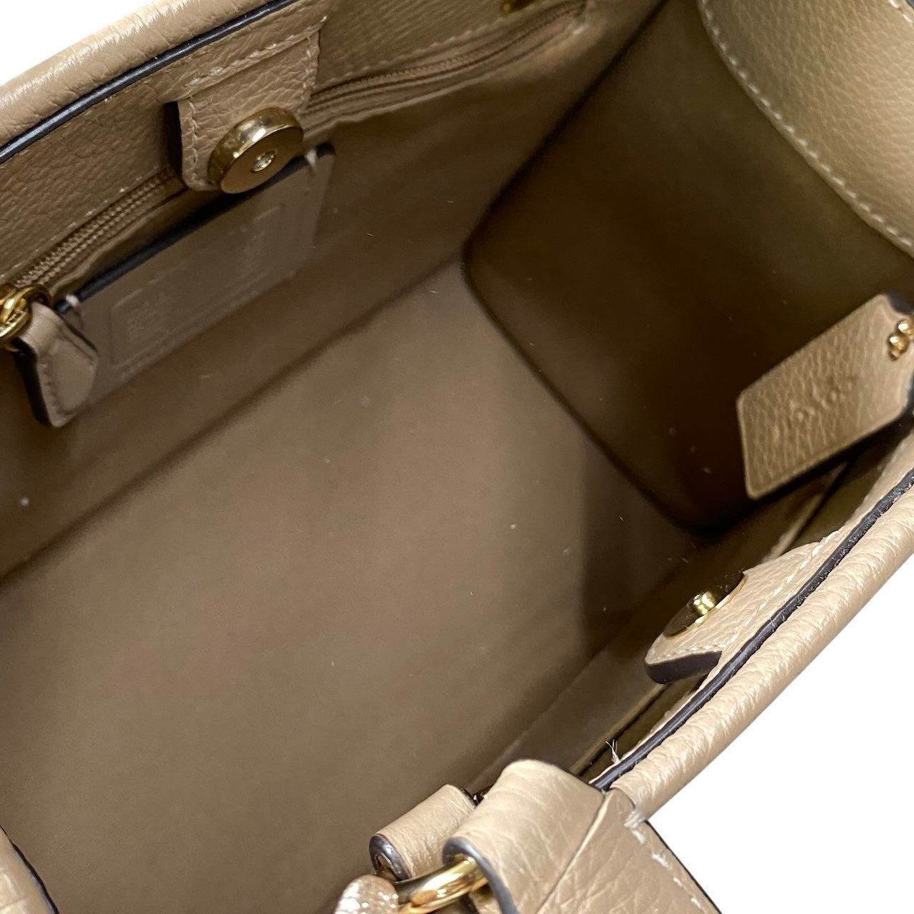 f11《極美品》 COACH コーチ デンプシー 2Way トートバッグ Dempsey 2-Way Shoulder Bag L2240 / C5268 ベージュt18r