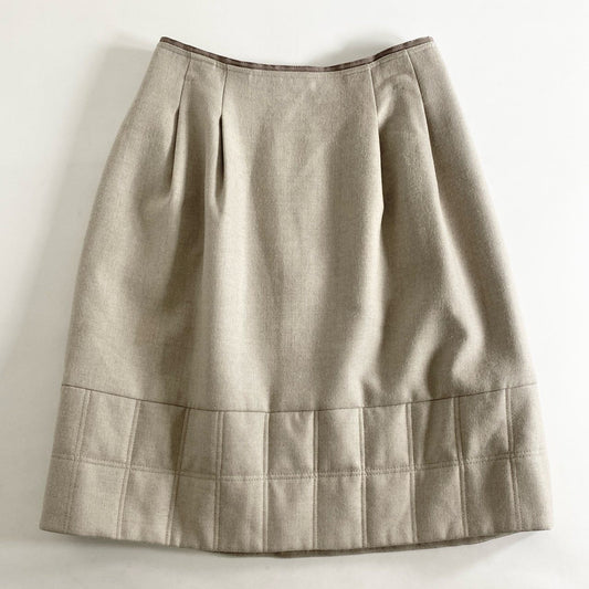 60i27 FOXEY フォクシー Chocolate Switch Skirt チョコレートスウィッチ スカート 39181 40 ベージュ 日本製