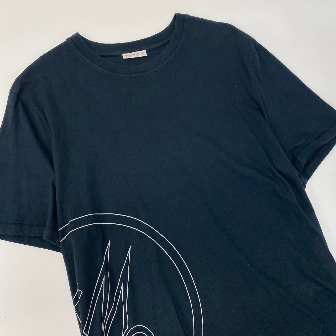 78d9 MONCLER モンクレール MAGLIA T-SHIRT カットソー サイズL ブラック Tシャツ 男性用t18r