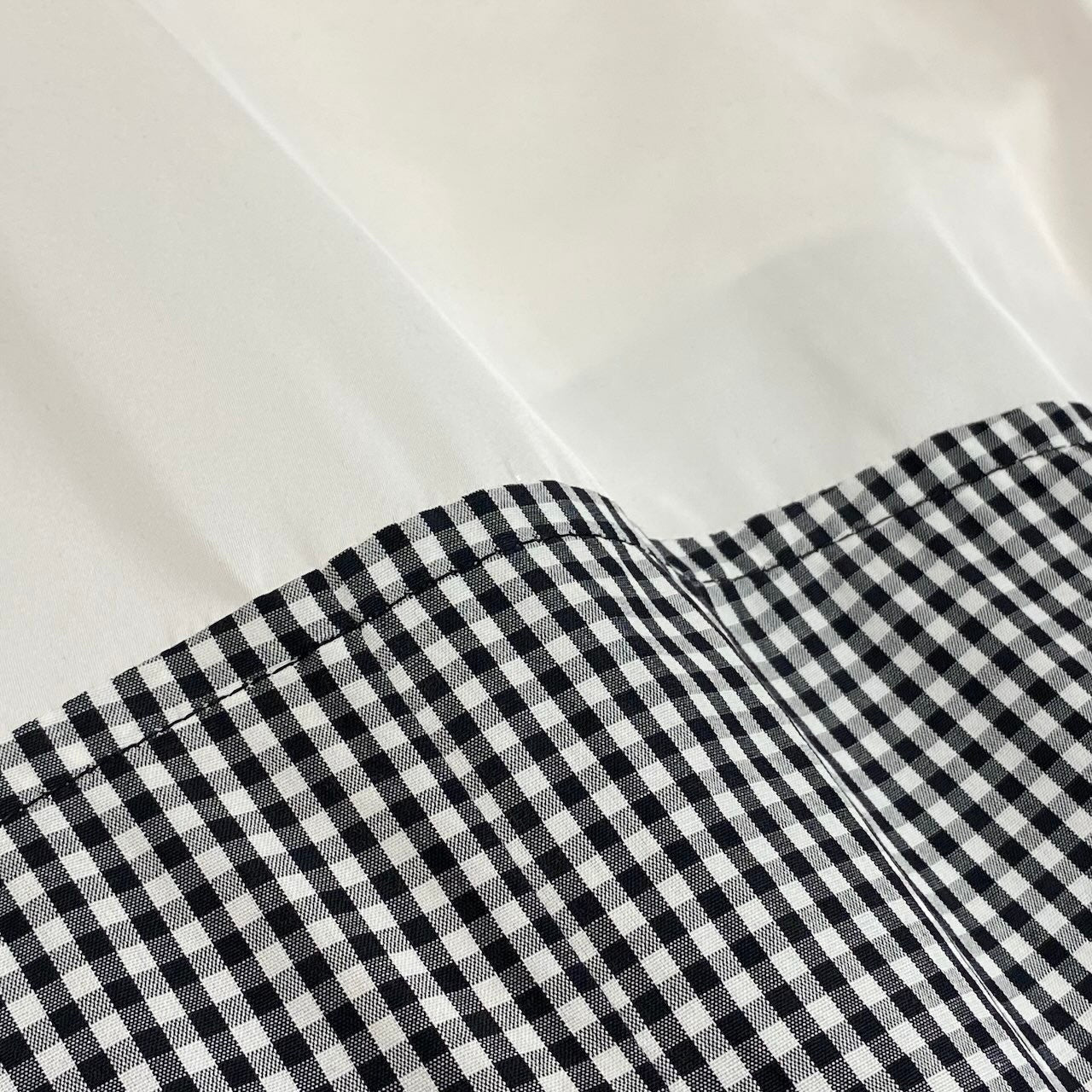 Ic31 《未使用品》 LOUIS VUITTON ルイヴィトン Aライン ギンガムチェックワンピース A line Check Dress サイズ36 ホワイト ブラック タグ付t18r
