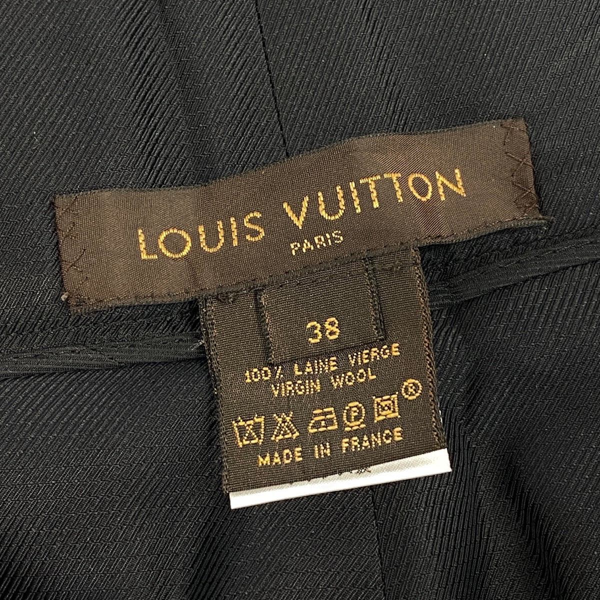 Ee19  LOUIS VUITTON ルイヴィトン ハイウエスト テーパードパンツ センタープレス ボトムス バージンウール100％ サイズ38 レディース 女性服u02t