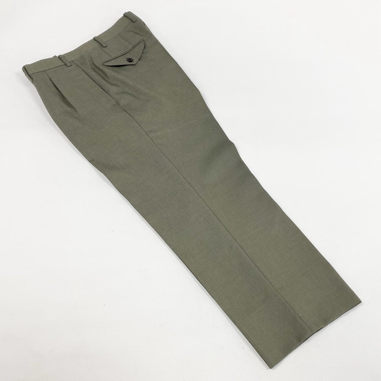 48L23 Burberry's バーバリーズ スーツセットアップ テーラードジャケット ダブルプレスト スラックス 165AB4サイズ カーキ ウール100％ メンズo07t