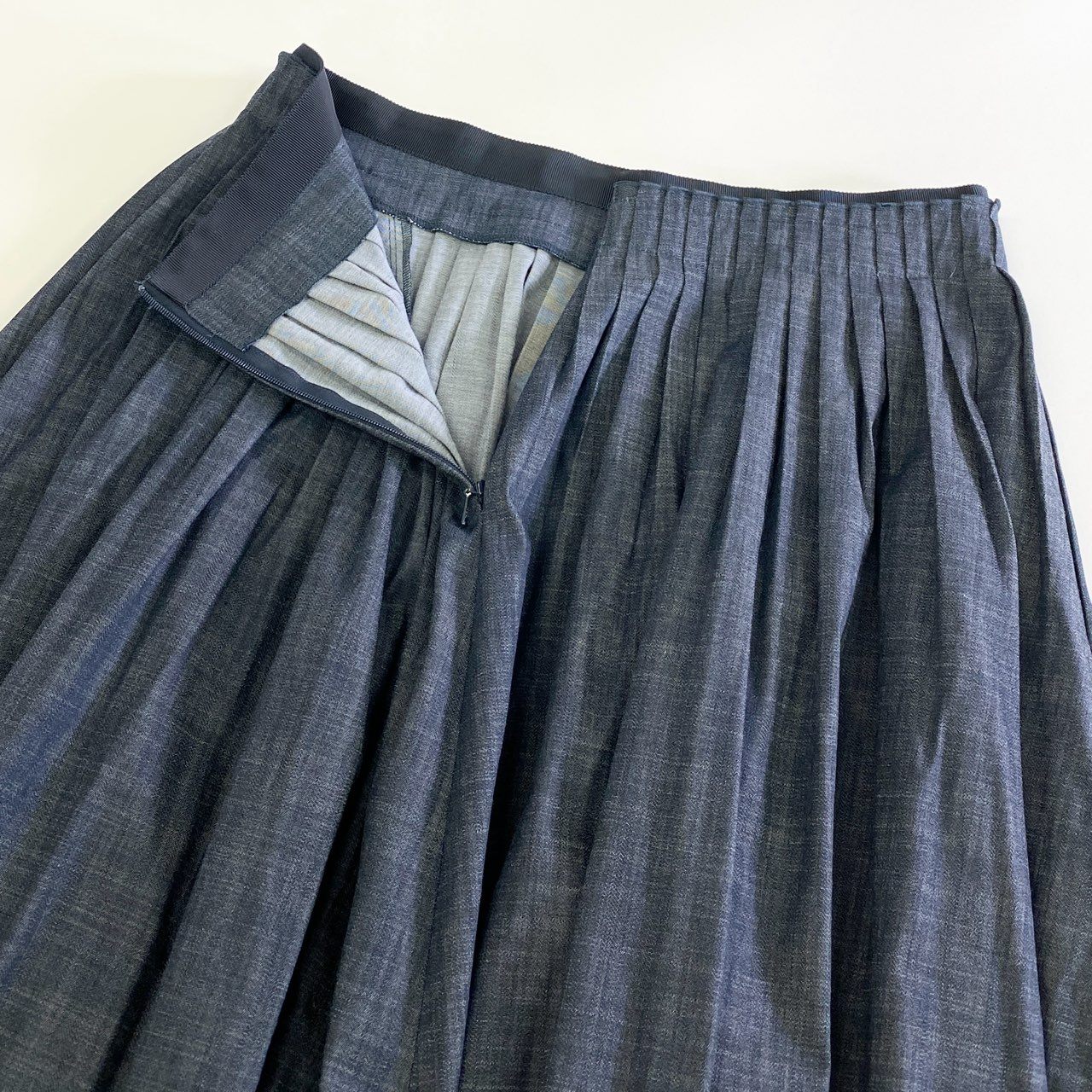 29j9 《美品》定価\71,500 FOXEY NEW YORK フォクシー ニューヨーク 24年モデル Georgia Skirt ジョージア スカート 44228 40 インディゴ 日本製