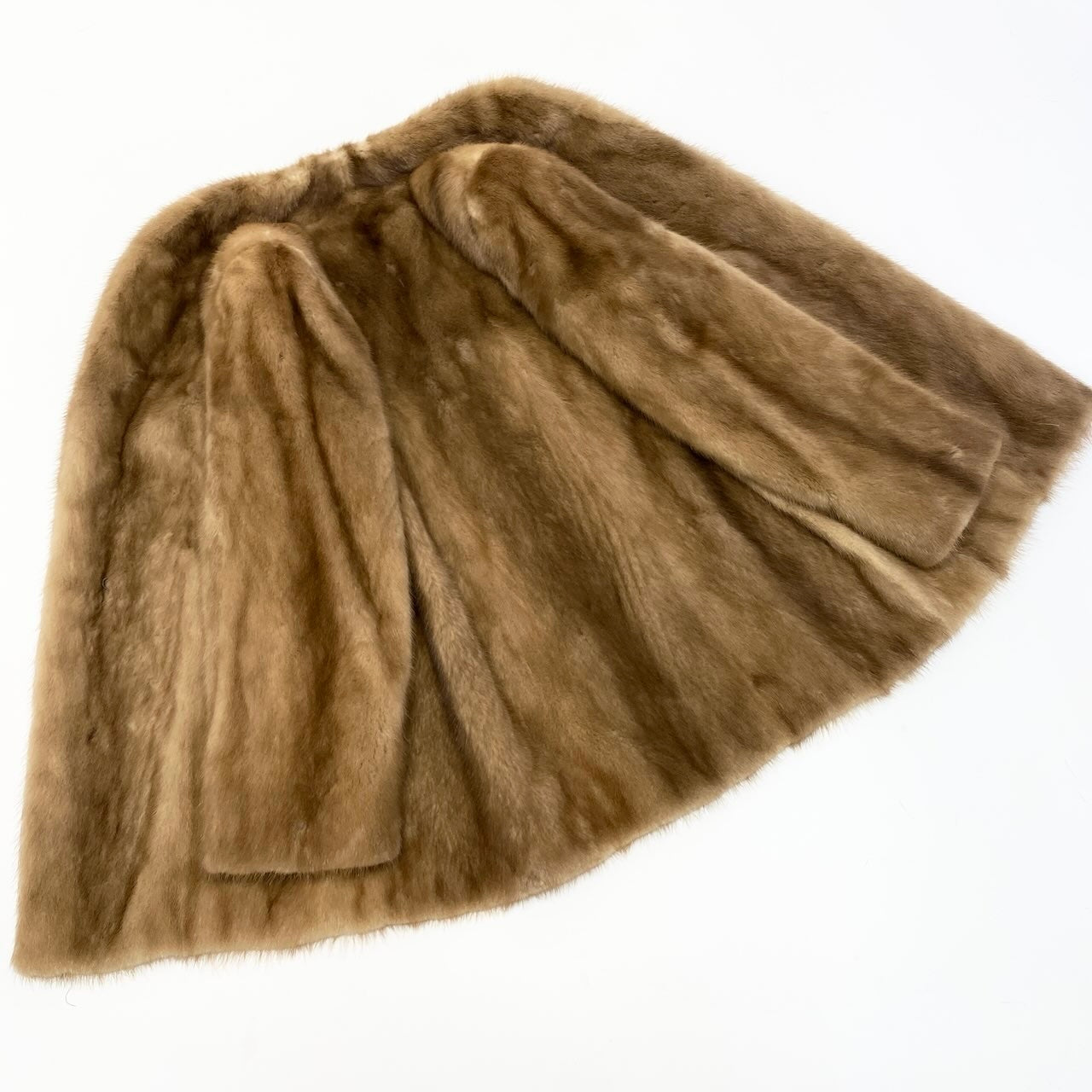 48c18 FUR FLASH パステルミンク ファーコート サイズ11 茶系 本毛皮 Pastel Mink Fur Coat 毛質◎t18r