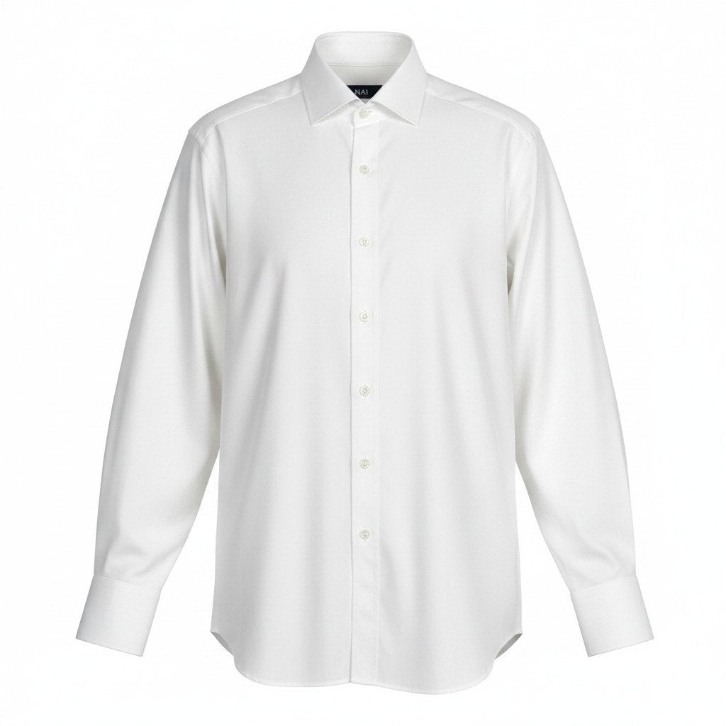 84e29④ TOM FORD トムフォード 長袖シャツ コットンシャツ ビジネス サイズ 39-15 1/2 無地 ホワイト コットン100％ メンズ 紳士服u02t