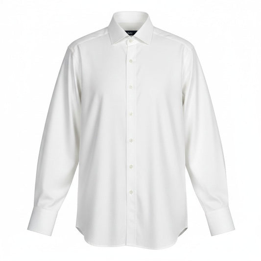 84e29④ TOM FORD トムフォード 長袖シャツ コットンシャツ ビジネス サイズ 39-15 1/2 無地 ホワイト コットン100％ メンズ 紳士服u02t