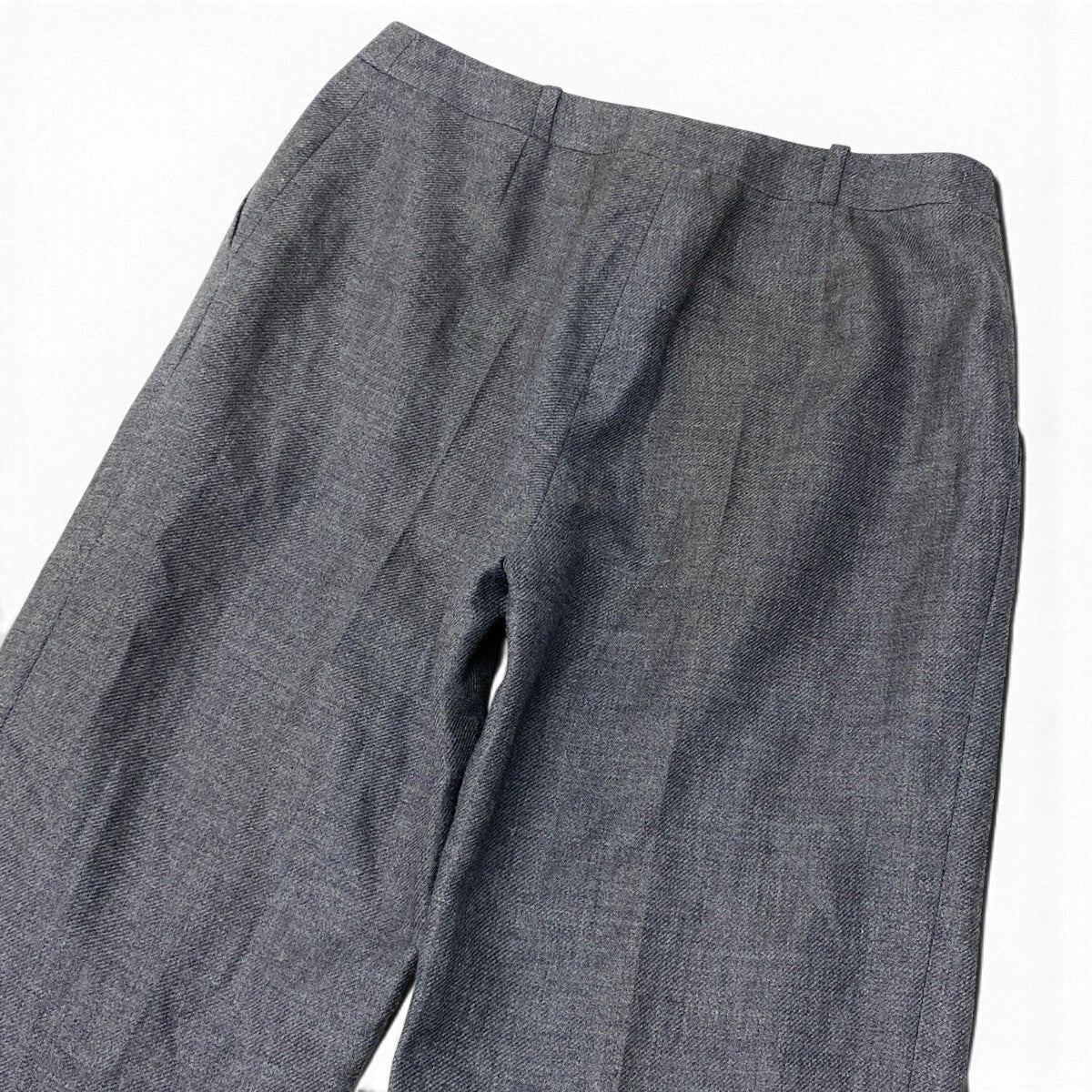 i27 【美品】CHANEL 2005年 カシミヤパンツ スラックス ボトム 36サイズ グレー レディース 女性用u02t