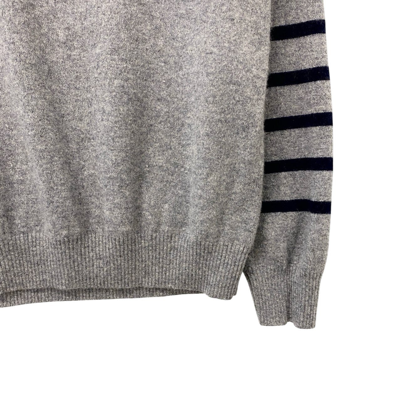 66c2 PEARLY GATES パーリーゲイツ カシミヤ ニットセーター ゴルフウェア golf メンズ 紳士服 053-7270001 サイズ4 グレー カシミア100％u02t