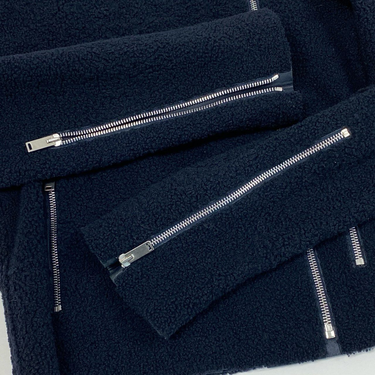 b23 CELINE セリーヌ フィービーファイロ期 ラムレザー ライダースジャケット レザージャケット サイズ36 ネイビー  レディース Archivek02i