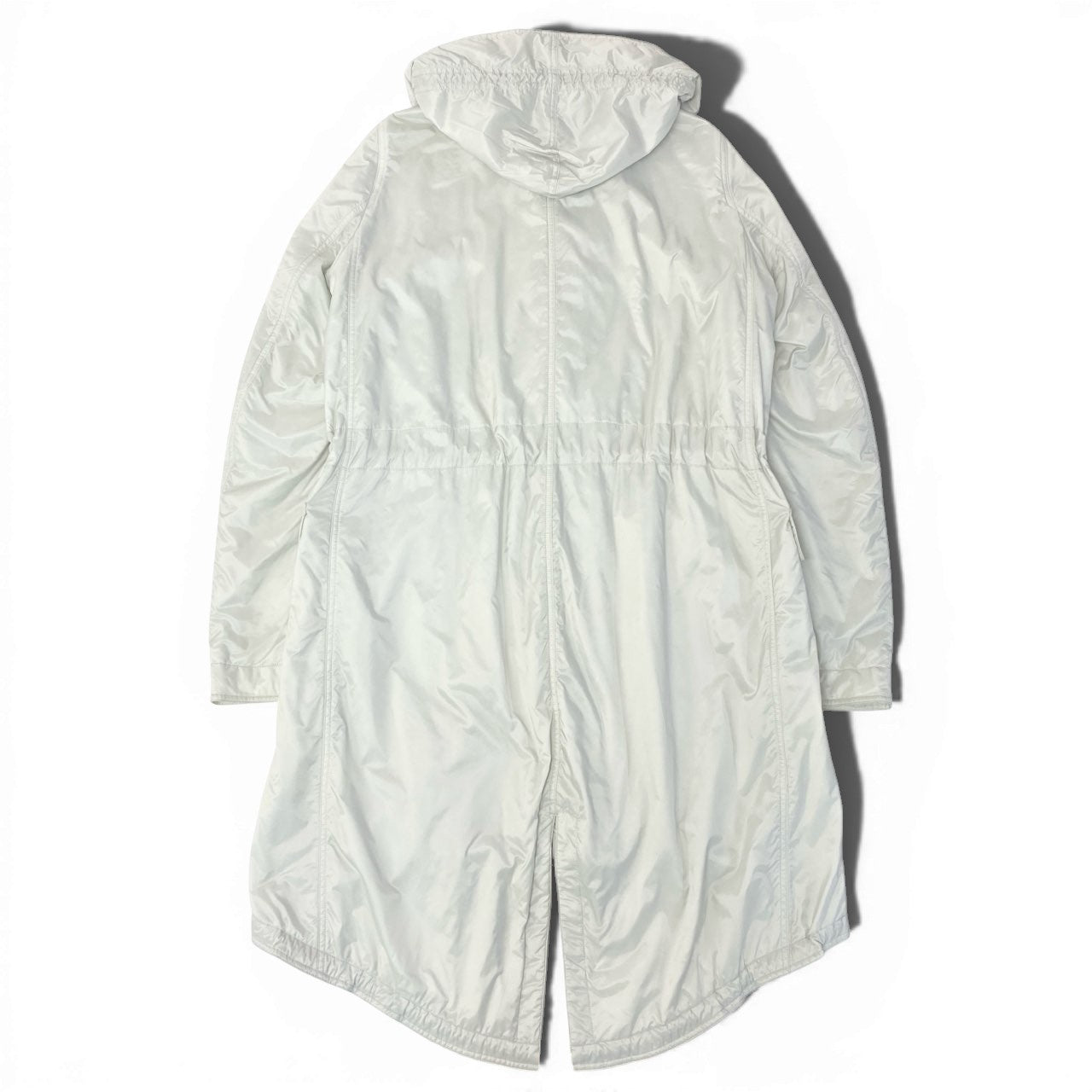 Ab5 RICK OWENS リックオウエンス DRKSHDW ダークシャドウ モッズコート ナイロンジャケット DU17S5962-EV XSサイズ オフホワイト メンズo07t